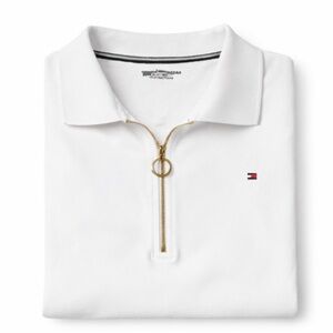 Tommy Hilfiger White Shirt with Gold Accent